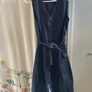 Free Assembly Women’s Navy Sleeveless Midi Belted Dress - Size S